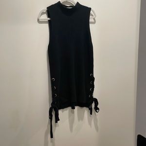 Michael Kors long sleeveless long sweater with lace up sides